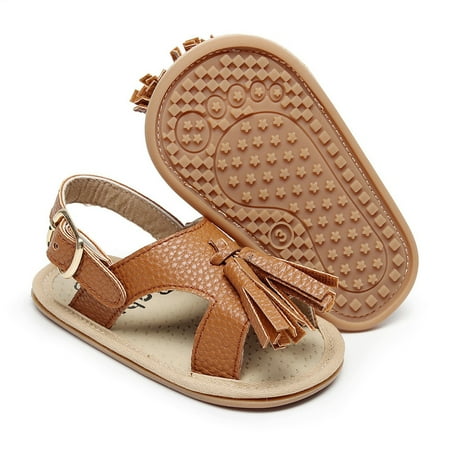 

Cathalem Classic Baby Girl Sandals Boys Flat Summer Toddler Shoes Tassels Shoes Open Walkers Girls For Baby Summer Shoes Girls Brown 18 Months