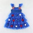 thumbnail image 5 of Bainana 4Th Of July Tulle Dress For Girls Sleeveless Red White And Blue Dresses USA Celebrate Anniversary Patriotic Dress For Infant And Toddler 5-6 Years Blue, 5 of 9