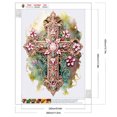 thumbnail image 2 of Pintura de diamante 5D DIY Kit de crucifijo de taladro de forma especial parcial decoración 30x40cm, 2 of 9