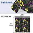 thumbnail image 7 of Coolnut Mardi Gras Cloth Napkins Set of 4, Oversized Washable Reusable Polyester Dinner Table Napkins for Family, Restaurant, Party Decor, 20 x 20 Inch, 7 of 7