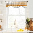 thumbnail image 3 of Orange Gray White Tie Up Valance Curtains for Windows, Kitchen Curtains Window Treatments, Farmhouse Abstract Ombre Texture Short Window Shades Valances for Bedroom Bathroom Cafe 42"x18", 3 of 8