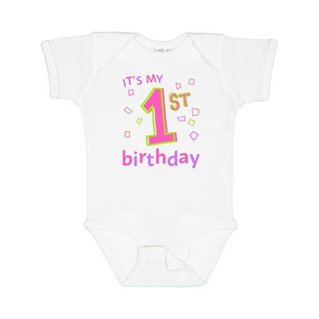 

Inktastic It s My First Birthday Gift Baby Boy or Baby Girl Bodysuit