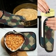 thumbnail image 5 of Yayeee Oven Mitts and Pot Holder Set of 2 Heat Resistant Kitchen Gloves Baking Hot Pad, Green Tartan Pattern, 5 of 5