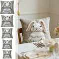 thumbnail image 7 of CaiYueKe White Rabbit Print Pillow with Removable Insert - Decorative Throw Pillow for Couch Sofa Bed Living Room, Washable Lumbar Pillow, Cozy Office Nap Chair Cushion for Home Decor, 7 of 7