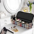 thumbnail image 4 of Hair Tools Storage with Heat Resistant Mat- Red Checkered Pattern Printed Curling Iron Travel Bag/Flat Iron Case for Women, 4 of 8