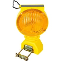 Solar Industrial Warning Lights, Waterproof Rechargeable Safety Barricade Warning Lights, Traffic Signal Flashing 2 Sided Visibility Amber LED for Road Construction and Emergency