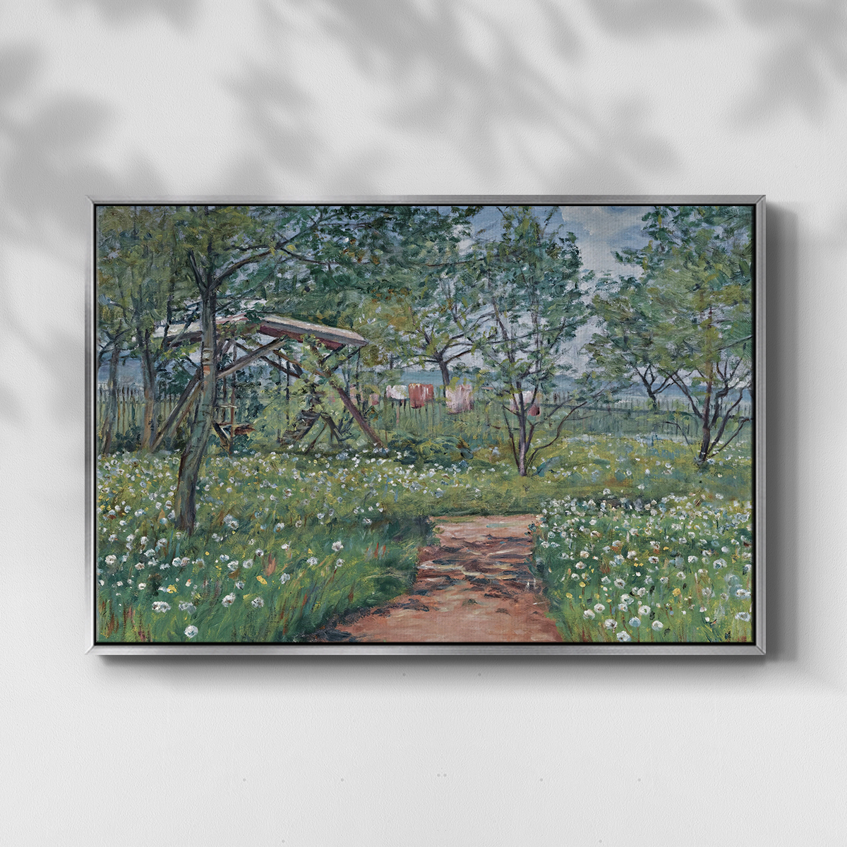 Vintage Landscape-CCCLXXVI By Wexford Home Framed in Silver Wood Gallery Wrapped Canvas 17 in. x 25 in.