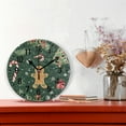 thumbnail image 2 of Yayeee 10" Wall Clock Battery Operated Quartz Round Silent Non-Ticking Home Decor,Christmas Gingerbread, 2 of 6