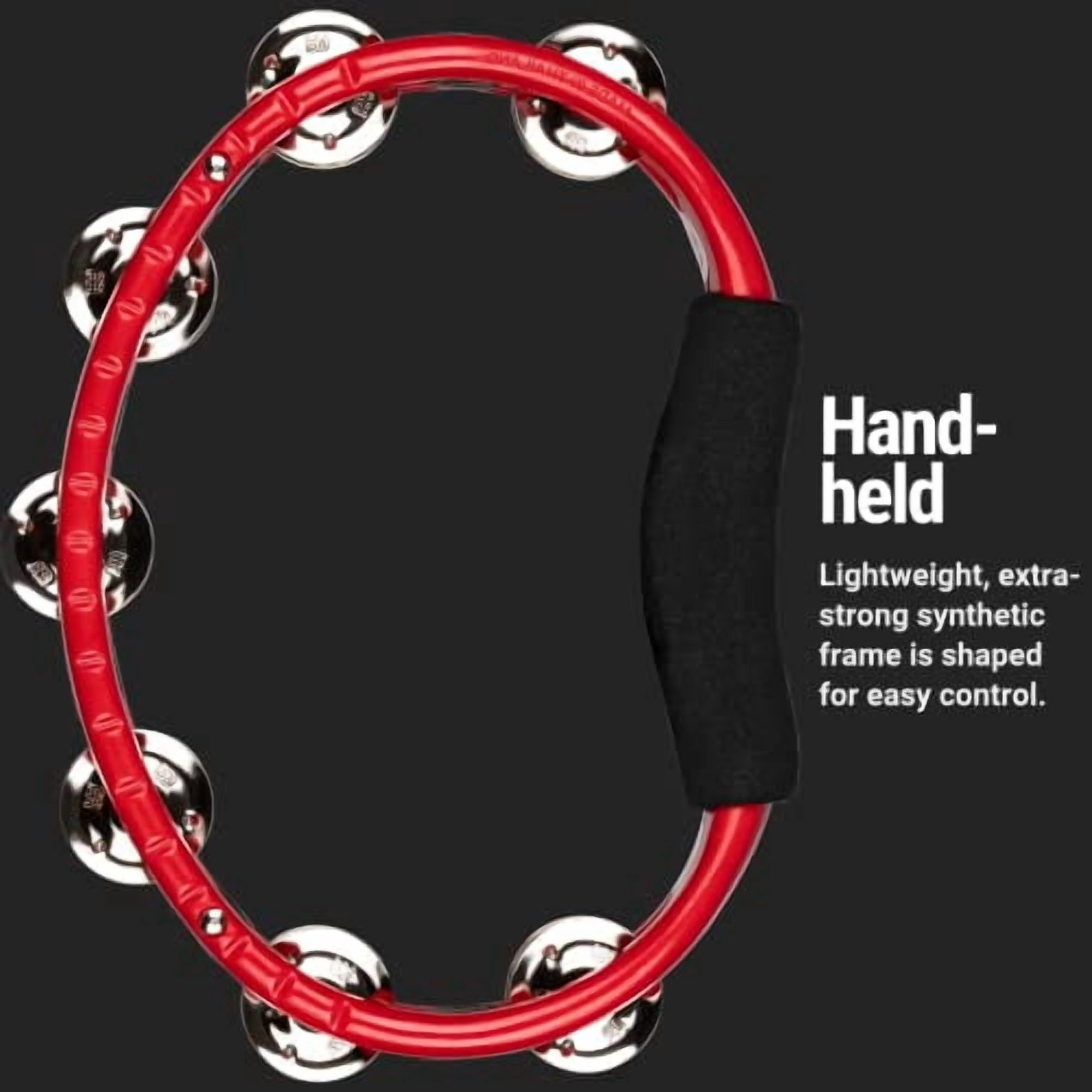 Meinl Percussion TMT1 Handheld Tambourine (Red)