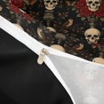 thumbnail image 4 of Homewish Halloween Sugar Skull Bedding,Retro Red Rose Floral Duvet Cover Full,Black Reversible,3-Piece,1 Duvet Cover and 2 Pillowcases, 4 of 6