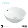 thumbnail image 3 of Karran Usa Vc-410 Valera 16-5/8" Circular Vitreous China Vessel Bathroom Sink - White, 3 of 5