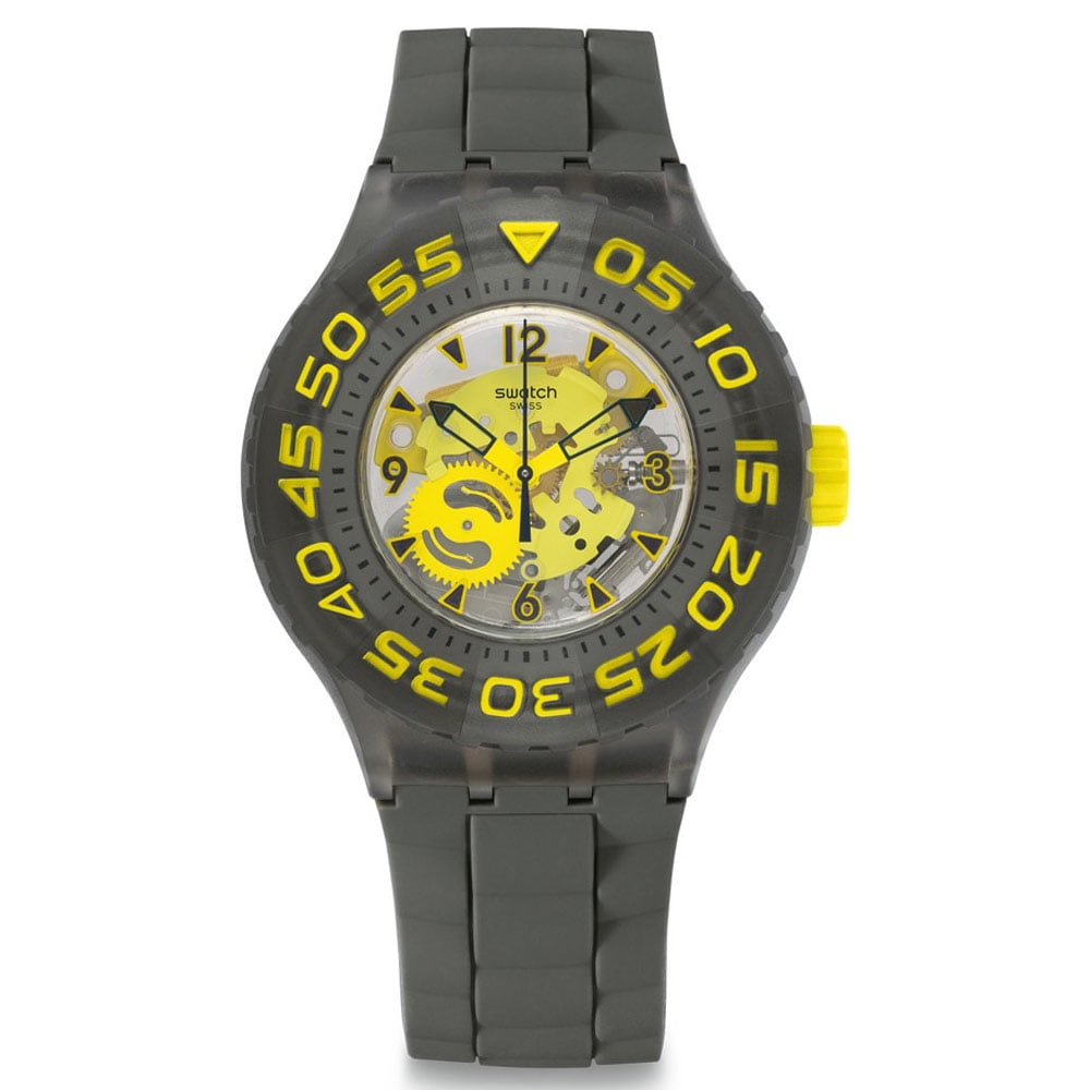 Swatch SUUM100 Unisex Cuttlefish Originals Yellow Skeleton