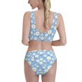 thumbnail image 3 of Balery Daisies Flowers Women Bikini Swimsuit Tankini Set 2 Piece Bathing Suit Scoop Neck Swimsuit-Medium, 3 of 8