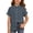 0-Navy1999, variant on Hienoo Summer Button Down Shirt for Girls Casual Solid Short Sleeve Shirt Top, Sizes 5-16
