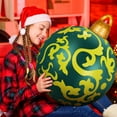 thumbnail image 4 of 3 Pcs 23.6 Inch Giant Christmas PVC Inflatable Decorated Ball Blow up Inflatable Christmas Yard Decorations Outdoor Large Xmas Ornaments Balls for Outside Lawn Yard Holiday Pool Decoration (Novel), 4 of 7