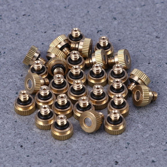 GETAJGHSD Garden Misting Nozzle Golden Stainless Steel Easy Install Low-Pressure 10Pcs