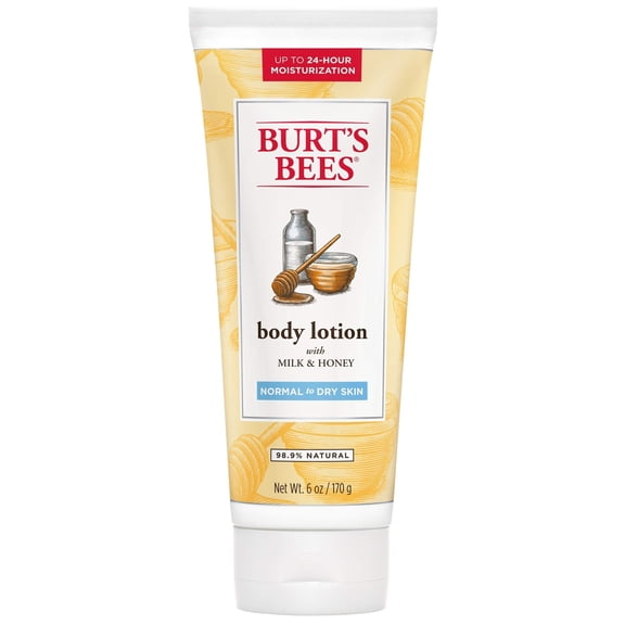 2 Pack Burt's Bees Naturally Nourishing Milk and Honey Body Lotion 6.0 oz Each