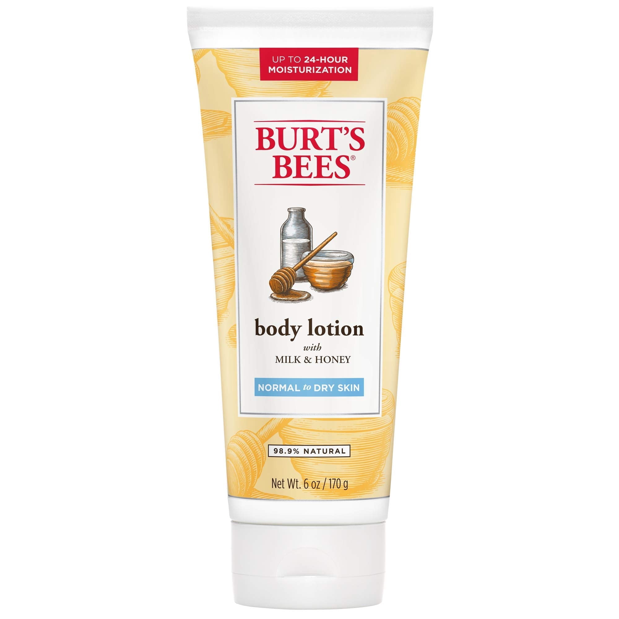 2 Pack Burt's Bees Naturally Nourishing Milk and Honey Body Lotion 6.0 oz Each