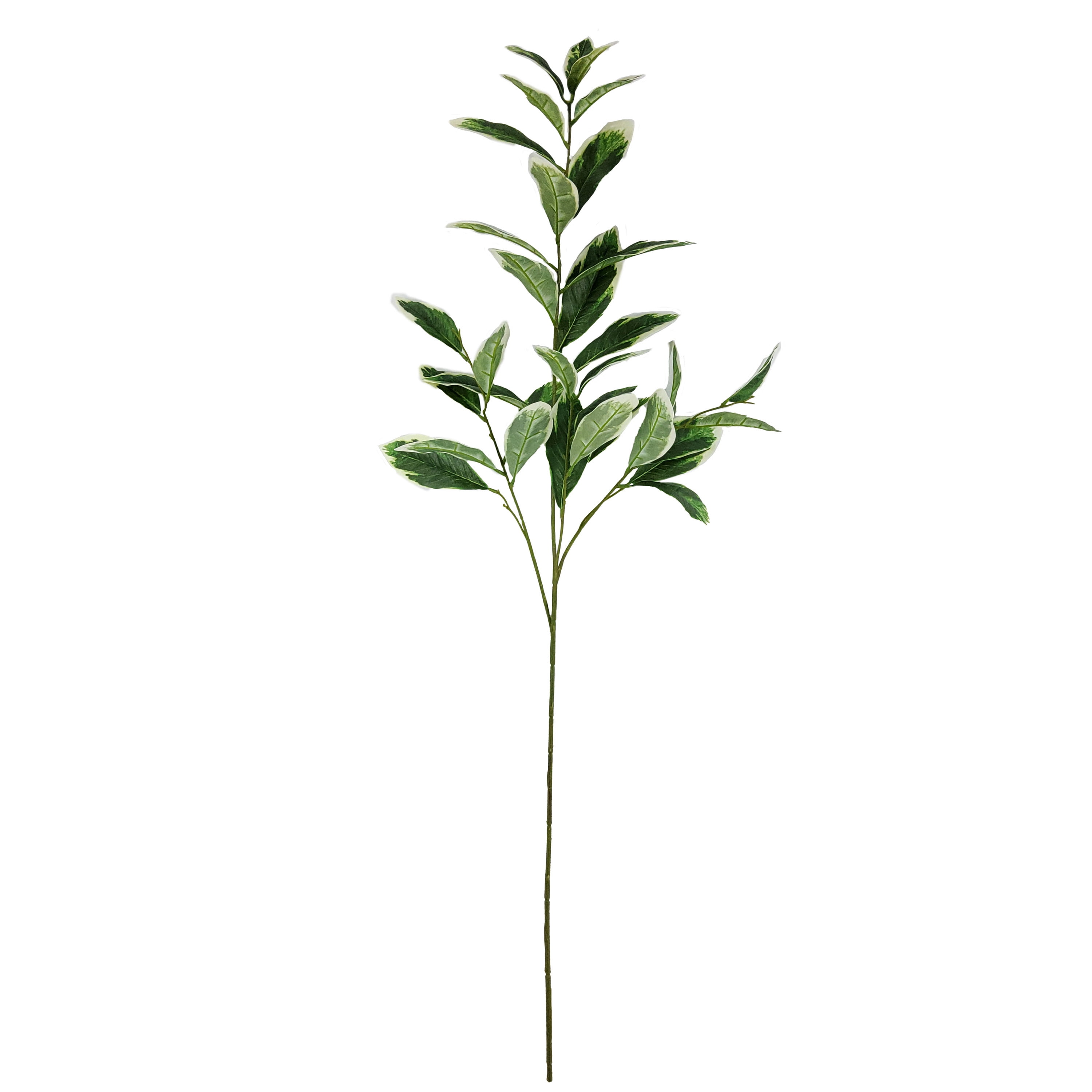 Mainstays 40.5" Indoor Artificial Foliage Stem, Peperomia, Green and White Color.