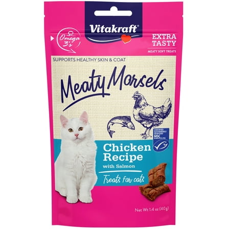 Vitakraft Meaty Morsels Soft Cat Treats - Chicken with Salmon Flavor  1.4oz