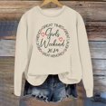 thumbnail image 2 of WEAIXIMIUNG Mode Femmes Chandails à Capuchon & Chandails en Molleton Grande Taille Chandails en Molleton pour Femmes Décontracté Manches Longues Tee-Shirts Graphiques Col Rond Chandails en Molleton Pull Tops pour Femmes, 2 of 4