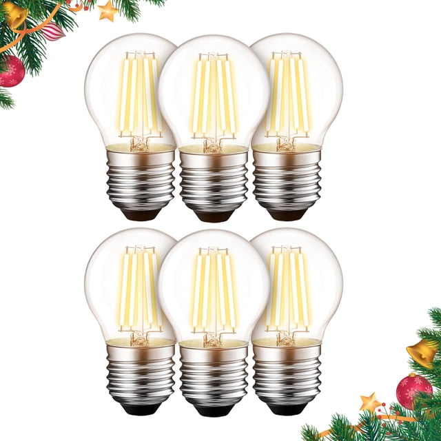 BlueStars G45 E26 - foco LED de filamento Edison de 120 V 5 W (equivalente a 60 vatios), blanco cálido de 2700 K, 550 lm, no regulable para decoración del hogar, colgante, l&