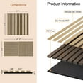 thumbnail image 3 of UNISOAR 23.6" x 23.6" Genuine Wood Veneer Acoustic DIY Wall Panels 3D Slat Decorative (4 Pcs), 3 of 10