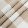 thumbnail image 2 of Flowpartex Buffalo Check Semi Sheer Curtain Panels Farmhouse Tan and White Plaid Textured Grommet Top Window Drapes for Living Room Bedroom, 40"Wx84"L 2 Pieces, 2 of 6