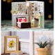 thumbnail image 5 of DIY Mini Dollhouse Muebles De En Miniatura 1 24 House Dormitorio Con Luces LED Regalos De Cumpleaños Para Mujeres Y Niñas Baoblaze Casa de muñecas en miniatura de bricolaje, 5 of 7