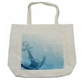 thumbnail image 1 of Nautical Shopping Bag, Monochrome Anchor Illustration Deep down in the Sea Bottom Be Strong and Stable, Eco-Friendly Reusable Bag for Groceries Beach and More, 15.5" X 14.5", Cream, by Ambesonne, 1 of 2