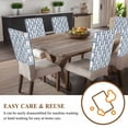 thumbnail image 4 of Summer Ocean Chair Covers Set of 6 Blue Anchor White Stripes Chair Back Covers Stretch Removable Washable Slipcovers Protector for Dining Room Kitchen Party Decor, 4 of 5