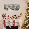 thumbnail image 4 of Christmas Pictures Wall Decor, 3 Piece Sleigh Deer Snowman Poster Prints for Holiday Wall Decor, Merry Christmas Canvas Wall Art for Kitchen Bathroom Living Room, 4 of 6