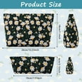 thumbnail image 2 of Soda Candy 2 PCS Makeup Bag Large Cosmetic Bag with Small Makeup Pouch, Daisy Embroidery Craft Travel Toiletry Bag for Women, 2 of 6