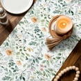 thumbnail image 4 of Colorful Flowers Table Runner, Farmhouse Botanical Floral Herbs Washable Cotton Linen Table Runners 48 Inches Long, Dresser Scarf Runner for Nightstand/Coffee/End Tables 13''x48'', 4 of 8