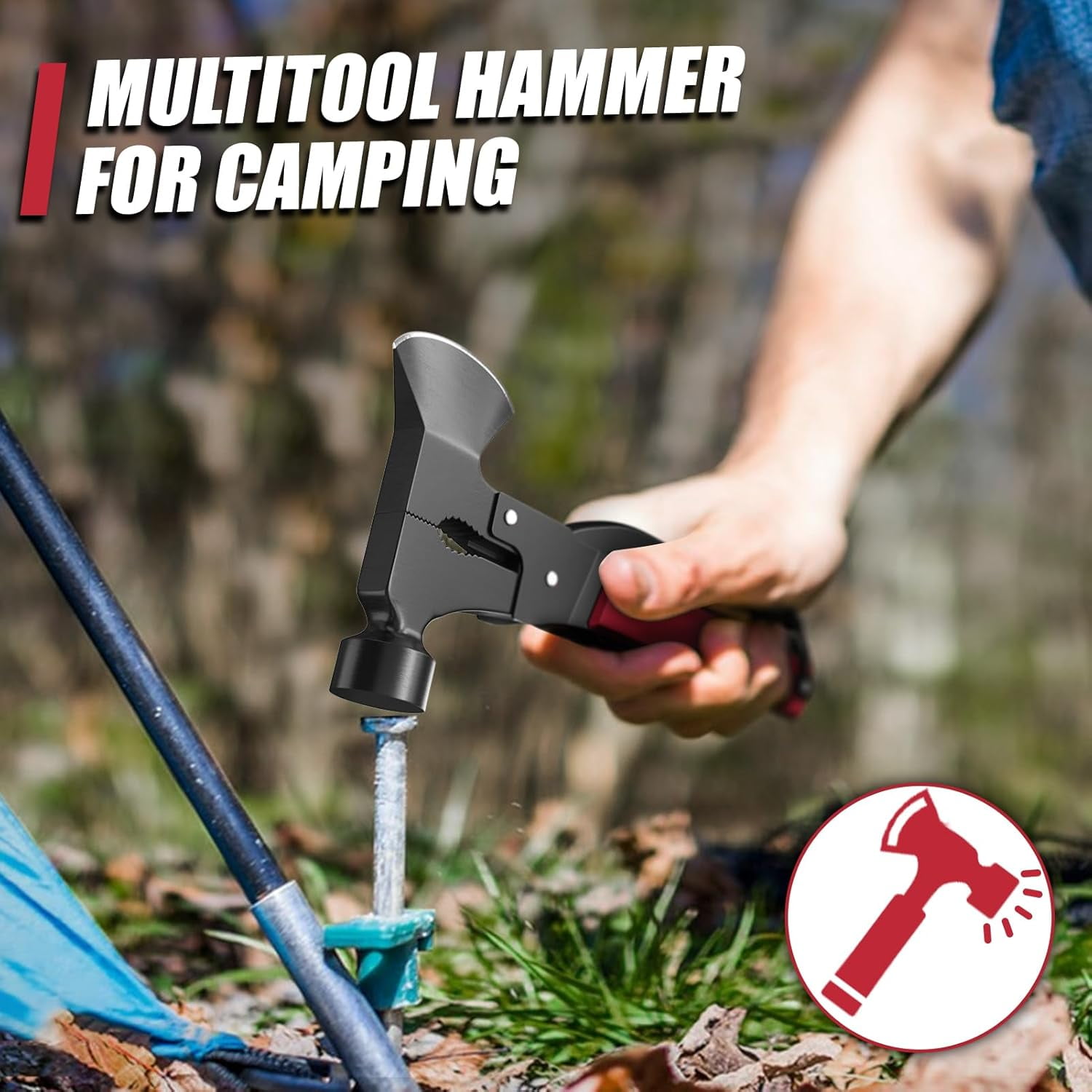 15 in 1 Multitool Axe Hatchet, Fathers Day Dad Gifts from Daughter Wife Son, Camping Accessories Survival Gear, Multi Tool for Camping Hiking Survival, Cool Gadgets Gifts for Men,Husband, Boyfriends