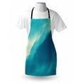 thumbnail image 3 of Modern Apron Oil Artwork Cloud Wave Image with Ombre Seem Colored Contemporary Artwork Print, Unisex Kitchen Bib Apron with Adjustable Neck for Cooking Baking Gardening, Blue and White, by Ambesonne, 3 of 3