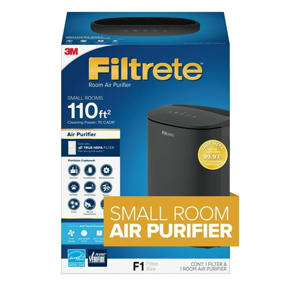 Filtrete™ Room Air Purifier FAPCA-C01BA-F1, with True HEPA Filter, Small Room, 110 sq. ft (10.22 sq. m)