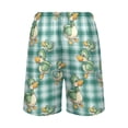 thumbnail image 3 of Men's Pajama Shorts Bottoms with Pockets Soft Lightweight Lounge Sleep Wear Cute Ducks on Plaid, 3 of 6