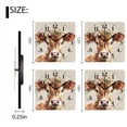 thumbnail image 3 of Square Wall Clock,Cute Baby Calf With Flower Crown On Head,Silent Non-Ticking Wall Clock Decor for Home Office Kitchen Living Room Bedroom(16inch), 3 of 4