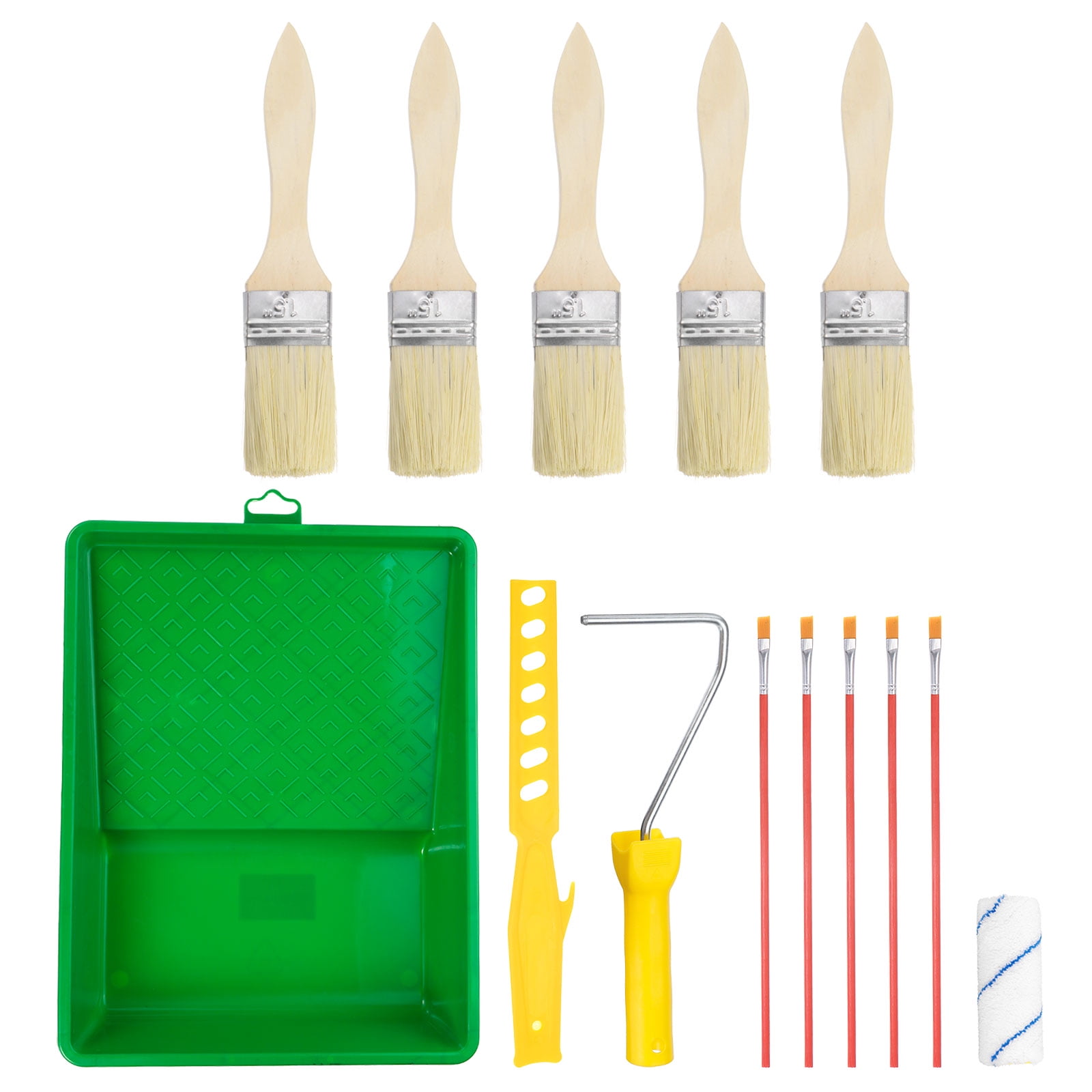 Uxcell Paint Roller Set, 1.5" Thick Chemical Fiber Painting Brushes for