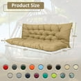 thumbnail image 4 of 60" Porch Swing Cushions with Ties, Waterproof & Fade Resistant, 3 Seater Thickened 4” Replacement Cushion for Outdoor Patio, Garden & Backyard, 4 of 7