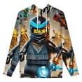 thumbnail image 2 of Ninjago Comedy Zipper Pullover Sweatshirt Hoodies High Neck Hooded Sweater Fashion Daily Hoody Clothes, 2 of 6