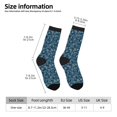 thumbnail image 2 of KLL Blue and White Gradient Snowflake Print Cool Socks Men's Women's Crew Socks Funny Crazy Novelty Stockings, 2 of 6
