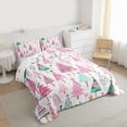 thumbnail image 4 of Castle Fairy Girls Christmas Tree 2pcs Bedding Comforter Set,Geometric Plaid Twin Comforter Sets,Festival Xmas Breathable Bedding Set,Super Cozy Room Decor, 4 of 9