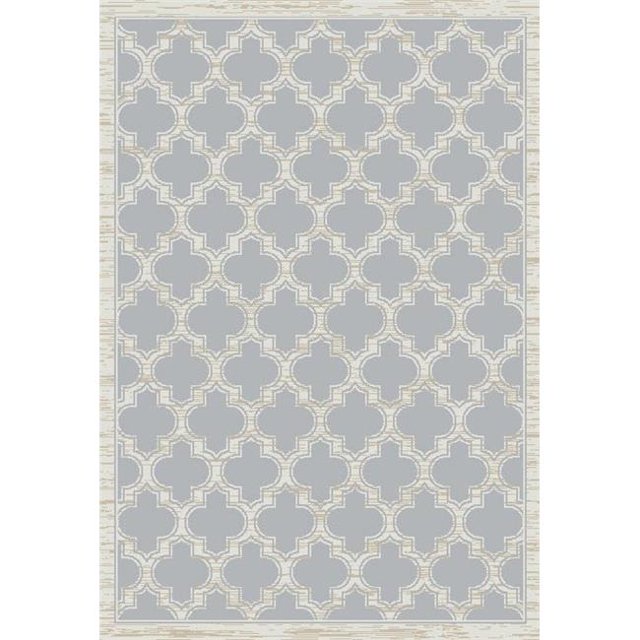 DynamicRugs YA9122816910 2816 Yazd Collection 7.10 x 10.10 in. Traditional Rectangle Rug, Grey & Ivory