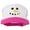 Hot Pink White, variant on Snowman Face Embroidered Foam Mesh Cap - Maroon White OSFM