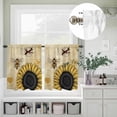 thumbnail image 5 of Kitchen Window Curtains Valance and Tier Set, Farm Sunflowers Bees Rod Pocket Tier Curtain Valance Set, Vintage Style Country Floral Light Filtering Cafe Curtains for Bedroom Living Room, 5 of 9