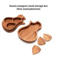 thumbnail image 2 of Amdohai Delicate Wooden Guitar Pick Set Plectrum Storage Holder Case, 2 of 8