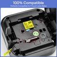 thumbnail image 4 of Cinta para rotular, compatible con Greencycle, Ptouch TZe, 12 mm, paquete de 6, 4 of 9