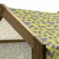 thumbnail image 4 of Flower Pet House, Narcissus Blooms Vintage Composition with Yellow Toned Background, Outdoor & Indoor Portable Dog Kennel with Pillow and Cover, 5 Sizes, Pale Green Purple, by Ambesonne, 4 of 4